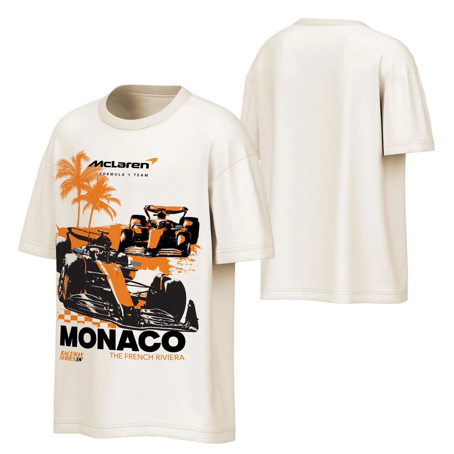 Mclaren Raceway Series Monaco Short Sleeve Heavyweight T-Shirt Men's Bone 2025-Fanwear