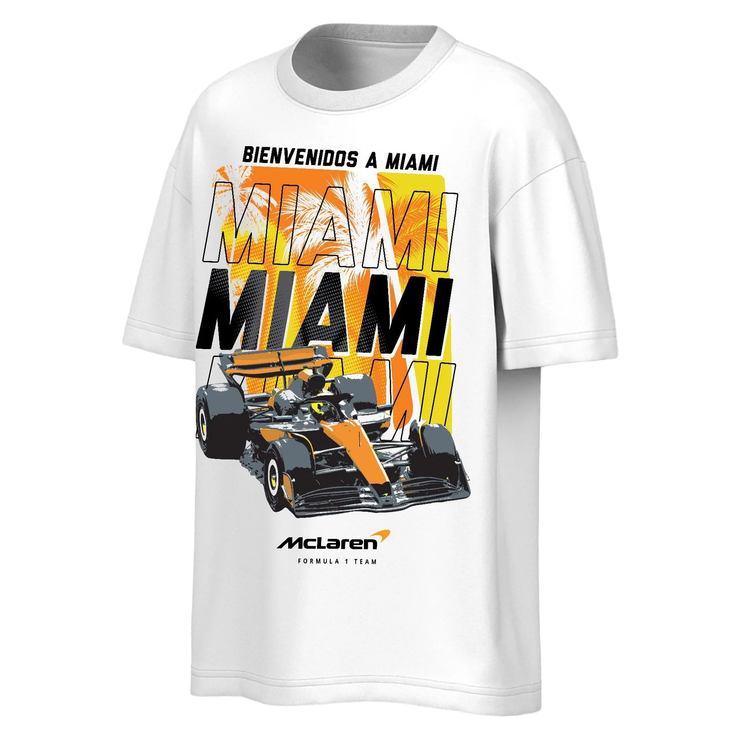 Mclaren Raceway Series Miami Short Sleeve Heavyweight T-Shirt Men's White 2025-Fanwear