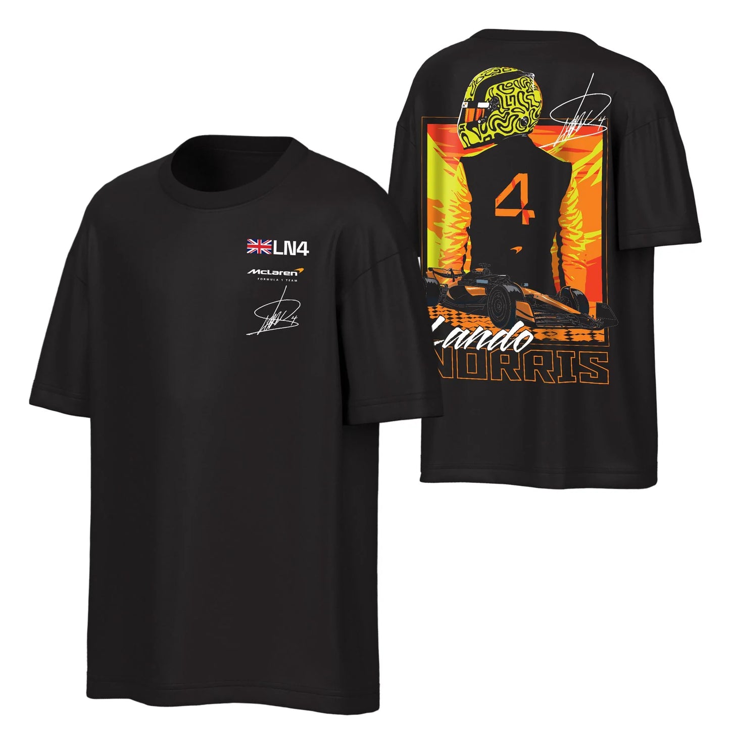 Mclaren Lando Norris Impulse Short Sleeve Heavyweight T-Shirt Men's Black 2025-Fanwear