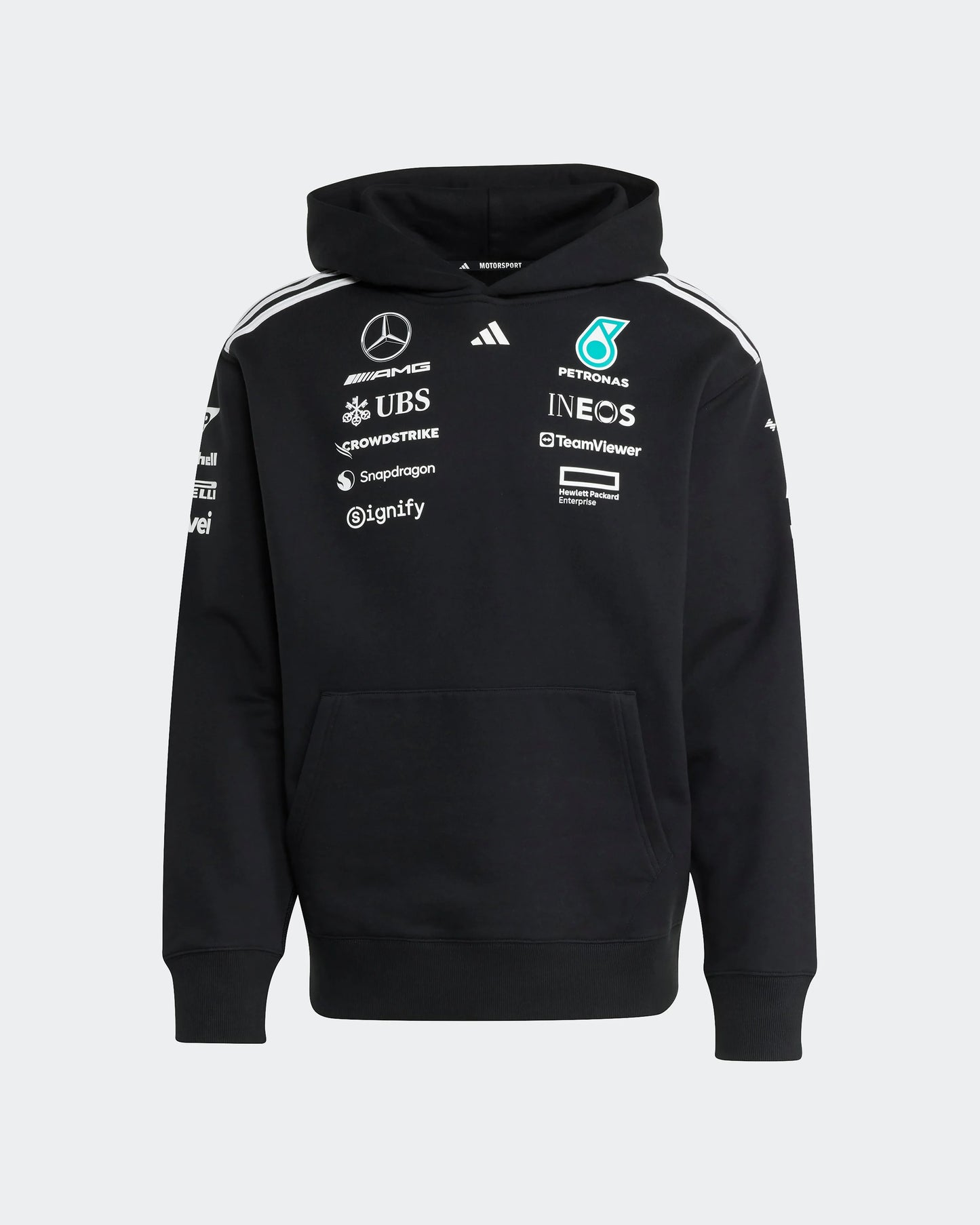 Mercedes Men's Fleece Hooded Black 2025-Fanwear