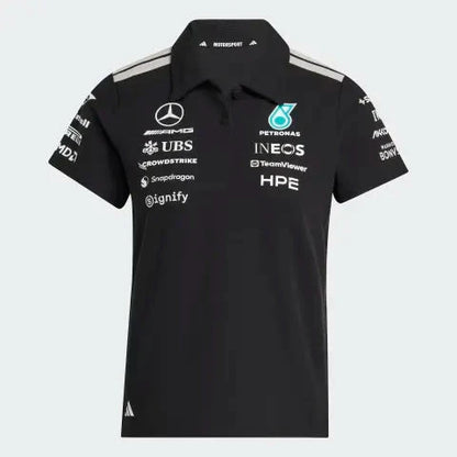 Mercedes-AMG Petronas Formula 1 Team Men's Polo Shirt Black/White 2026 - RP Teamwear