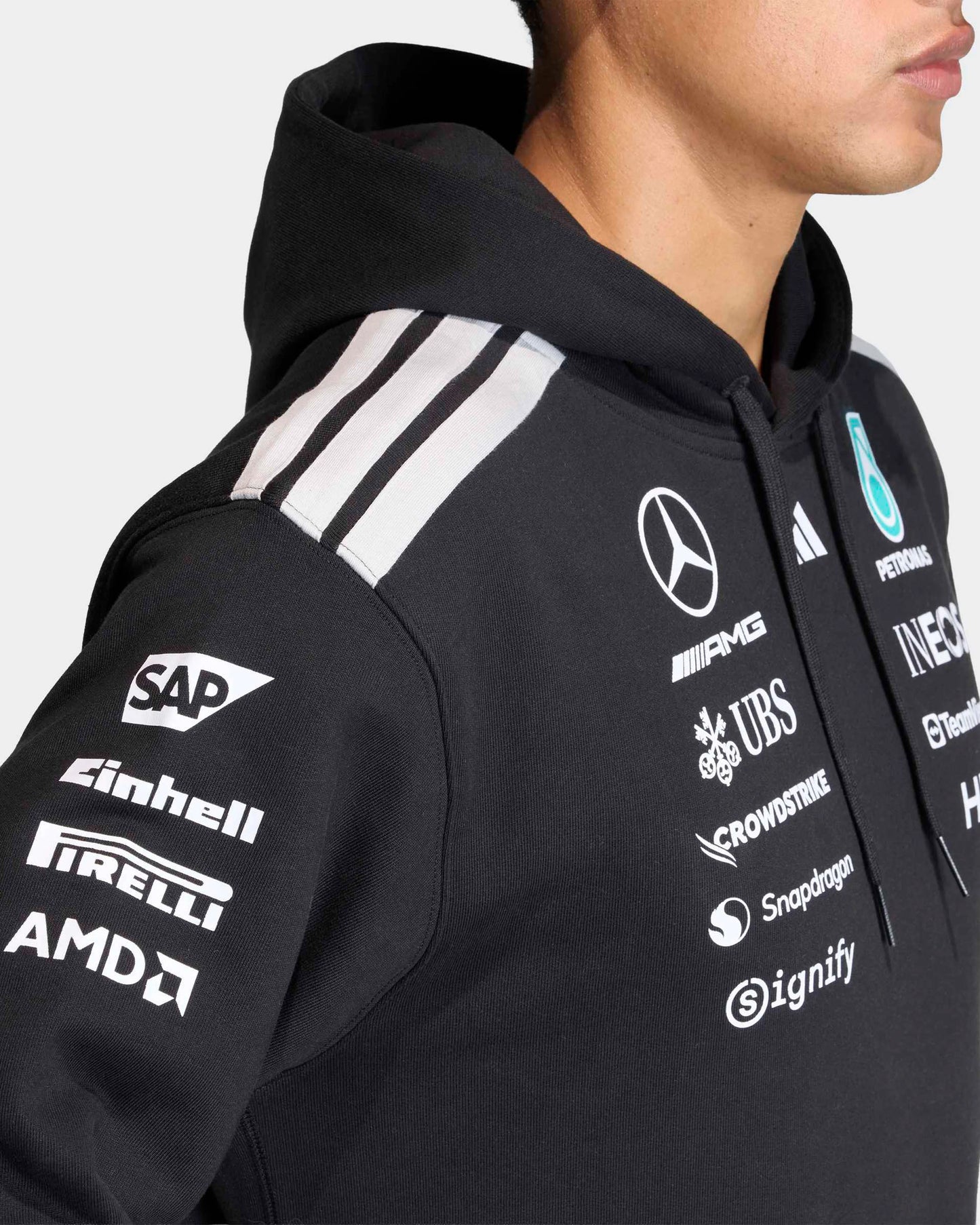 Mercedes-AMG Petronas Formula 1 Team Men's Driver Hoodie Jacket Black 2026 - Fanwear
