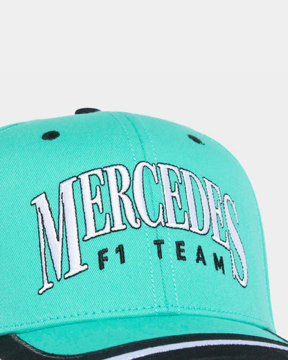 Mercedes F1 Team Las Vegas Snapback Cap Teal 2025 - Fanwear