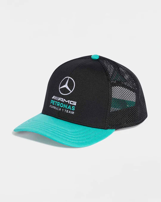 Mercedes-AMG Petronas Formula 1 Team Trucker Cap Black/Teal 2026 - Fanwear