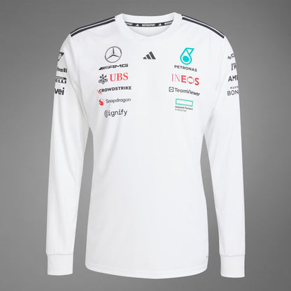 Mercedes-AMG Petronas Formula 1 Team Men's Driver Jersey Long Sleeve White 2026 - Fanwear
