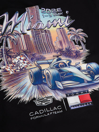 Cadillac F1 Team x Tommy Hilfiger Men's Miami Graphic Hoodie Team Black 2026 - RP Teamwear