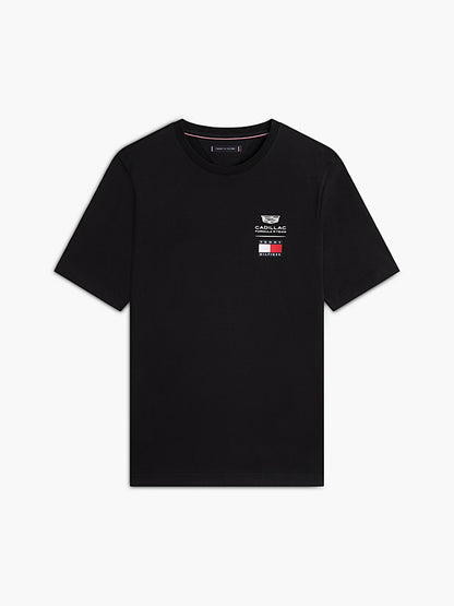 Cadillac F1 Team x Tommy Hilfiger Men's Logo T-Shirt Bright Black 2026 - Fanwear