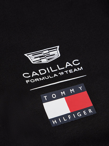 Cadillac F1 Team x Tommy Hilfiger Men's Logo T-Shirt Bright Black 2026 - Fanwear