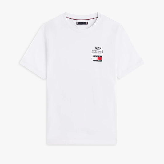 Cadillac F1 Team x Tommy Hilfiger Men's Logo T-Shirt Bright White 2026 - Fanwear