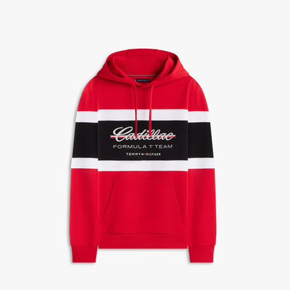 Cadillac F1 Team x Tommy Hilfiger Men's Panelled Scripd Hoodie Red 2026 - Fanwear