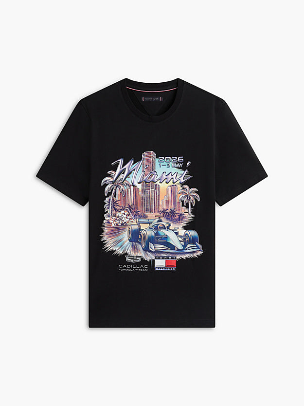 Cadillac Men's Miami Graphic T-shirt Black 2026 - Fanwear