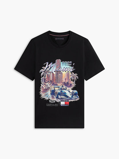 Cadillac Men's Miami Graphic T-shirt Black 2026 - Fanwear