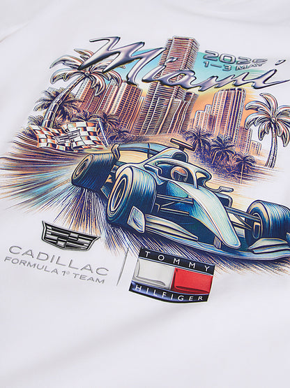 Cadillac Men's Miami Graphic T-shirt White 2026 - Fanwear