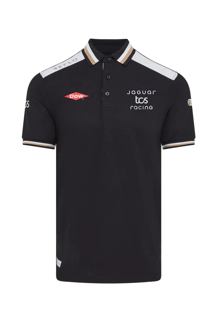 Jaguar Formula E Men's Sleeve Polo Shirt Black 2025-RP Teamwear
