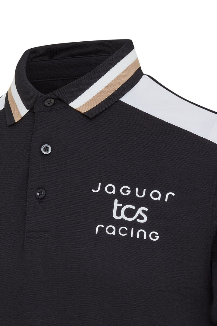 Jaguar Formula E Men's Sleeve Polo Shirt Black 2025-RP Teamwear