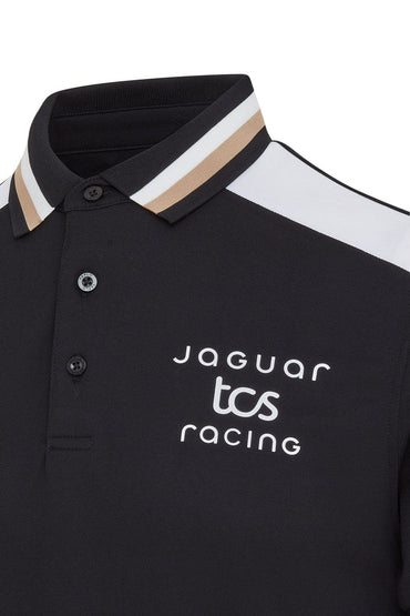 Jaguar Formula E Men's Sleeve Polo Shirt Black 2025-RP Teamwear