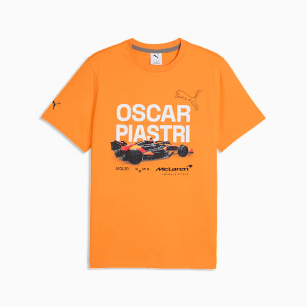 Mclaren Men's Oscar Piastri T-Shirt Papaya 2026 - Fanwear