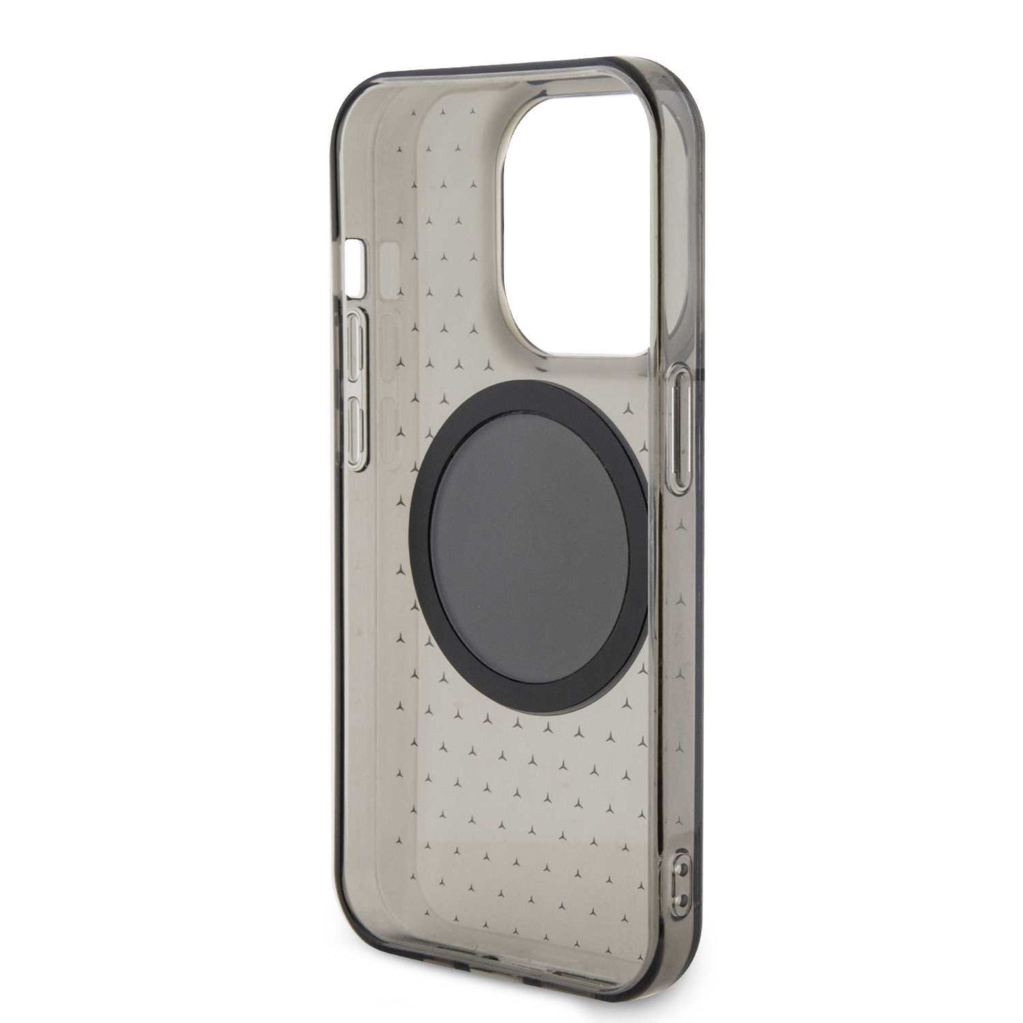 Mercedes-Benz iPhone 15 Pro MagSafe Case - Transparent with Star Pattern - Black