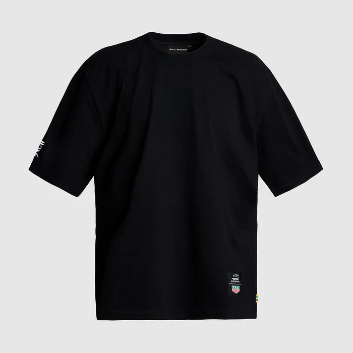 Ayrton Senna Tag Heuer Oversized Helmet T-Shirt Black 2025-Fanwear
