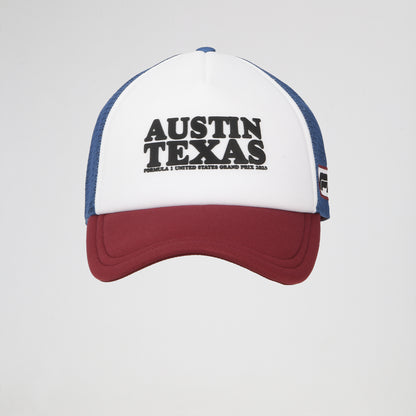 F1 Special Edition Austin Trucker Cap White Blue 2025-Fanwear