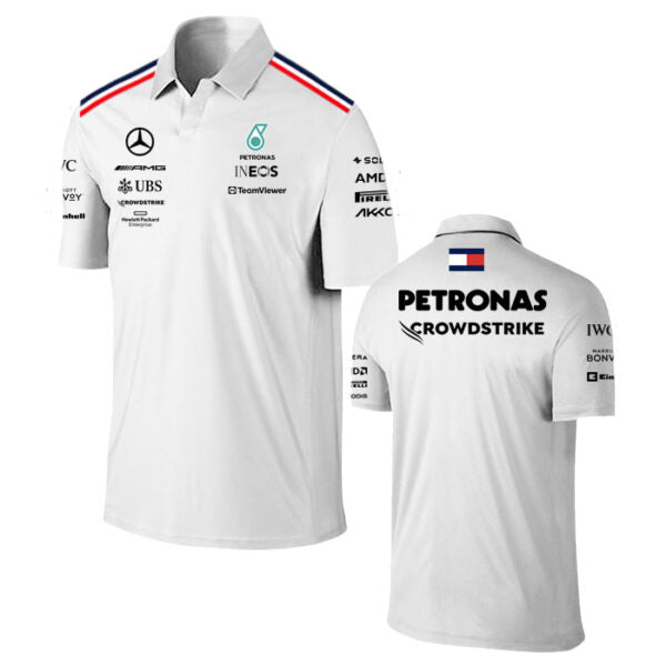 Mercedes-AMG Petronas Formula 1 Team Men's Team Polo White 2024-RP Teamwear