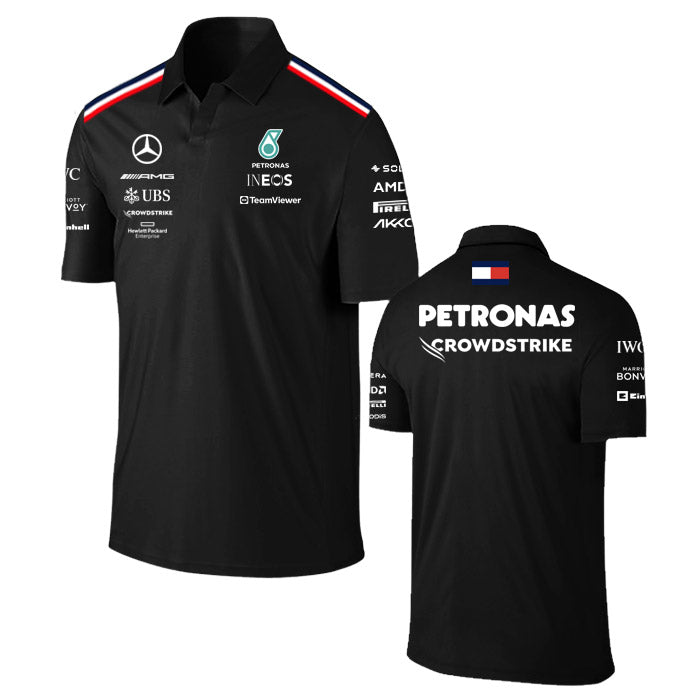 Mercedes-AMG Petronas Formula 1 Team Men's Team Polo Black 2024-RP Teamwear