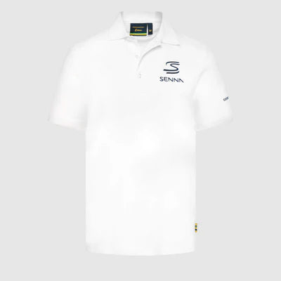 Ayrton Senna Men's Legacy Cotton Polo White 2025