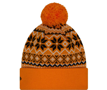 Mclaren Xmas Cuff Bobble Beanie Papaya Black 2024-Fanwear