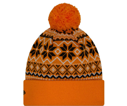 Mclaren Xmas Cuff Bobble Beanie Papaya Black 2024-Fanwear
