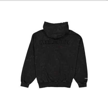 Mclaren Men's Washed Full Zip Oversized Hoodie Black 2025-Fanwear