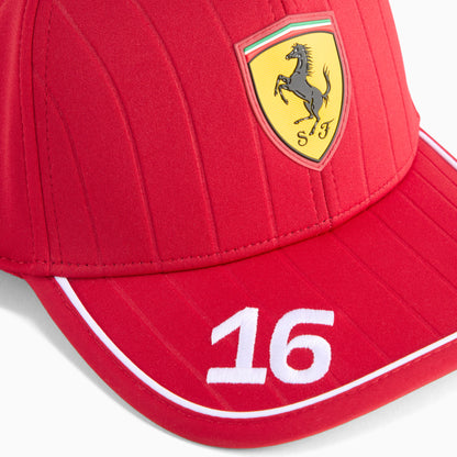 Scuderia Ferrari Kids Charles Leclerc Dark Cherry Cap 2025-RP Teamwear