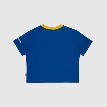 Ayrton Senna Women's Senna Brazil Crop T-shirt Blue 2026 - Fanwear