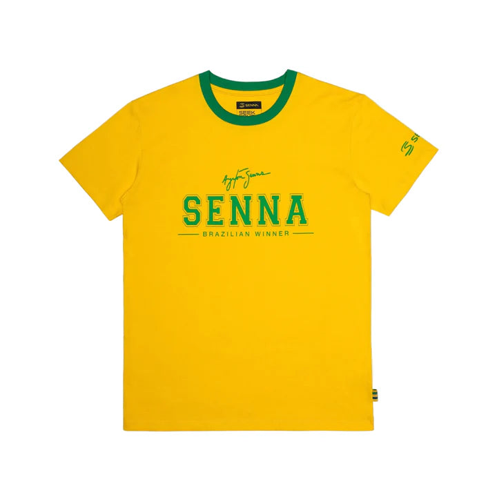 Ayrton Senna Men's Senna Brazil T-shirt Yellow 2026 - Fanwear
