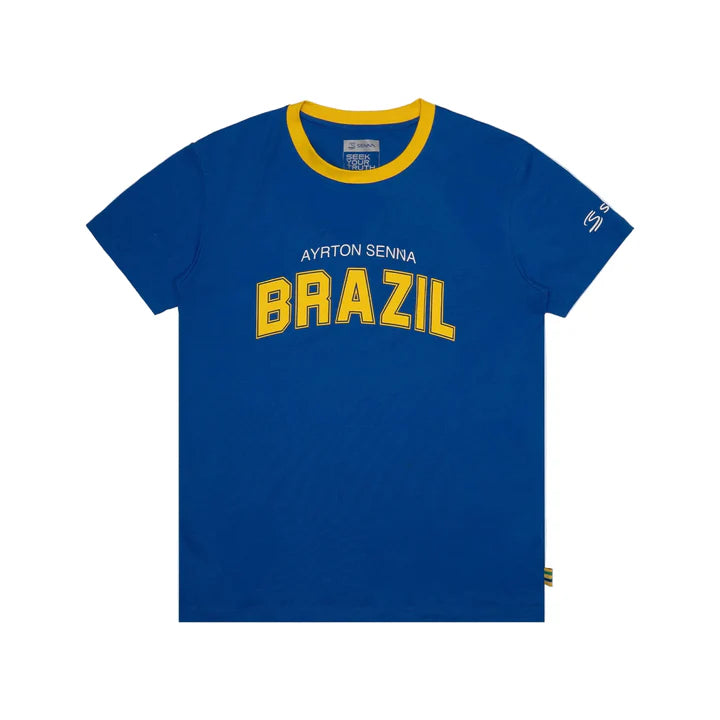 Ayrton Senna Men's Senna Brazil T-shirt Blue 2026 - Fanwear