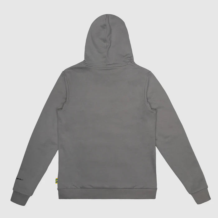 Ayrton Senna Icon Hoodie Grey - Fanwear