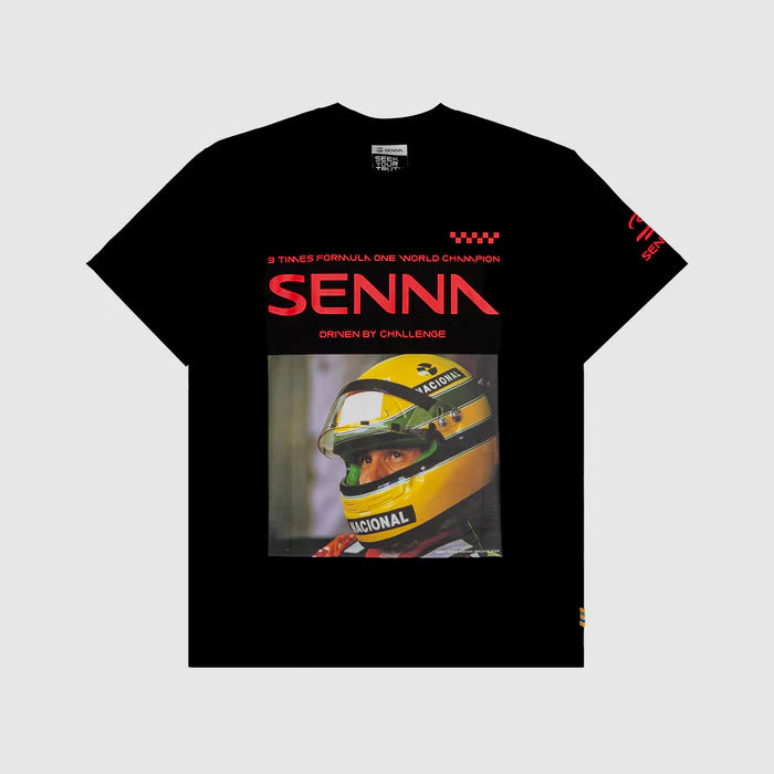 Ayrton Senna Race T-shirt Black - Fanwear