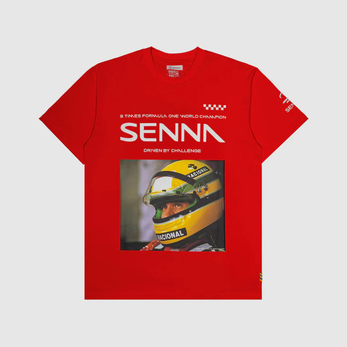 Ayrton Senna Race T-shirt Red - Fanwear