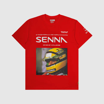 Ayrton Senna Race T-shirt Red - Fanwear