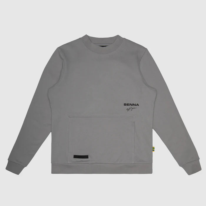 Ayrton Senna Signature Crew Sweat Grey - Fanwear