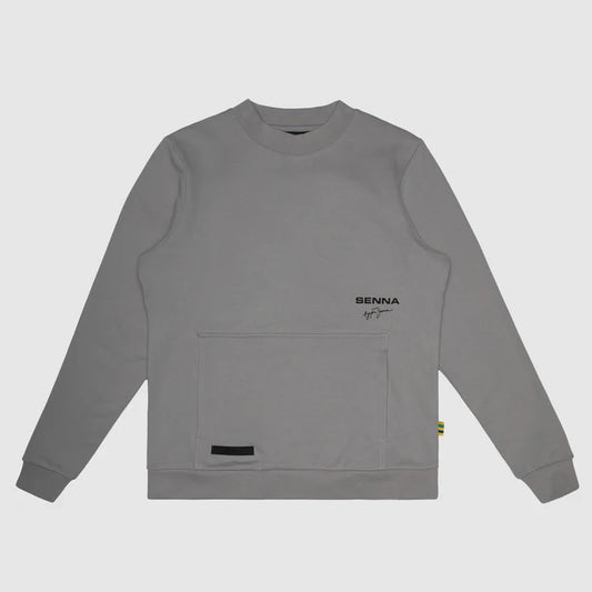 Ayrton Senna Signature Crew Sweat Grey - Fanwear
