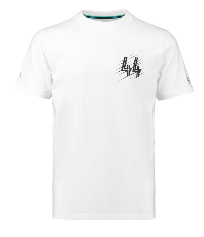 Mercedes-AMG Petronas Motorsport Men's Lewis Hamilton 44 T-Shirt White 2018-Fanwear