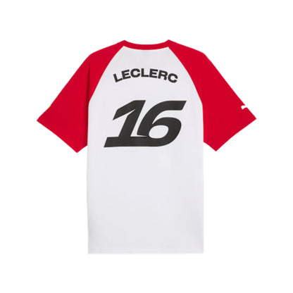 Scuderia Ferrari Charles Leclerc T-Shirt White 2026 - Fanwear