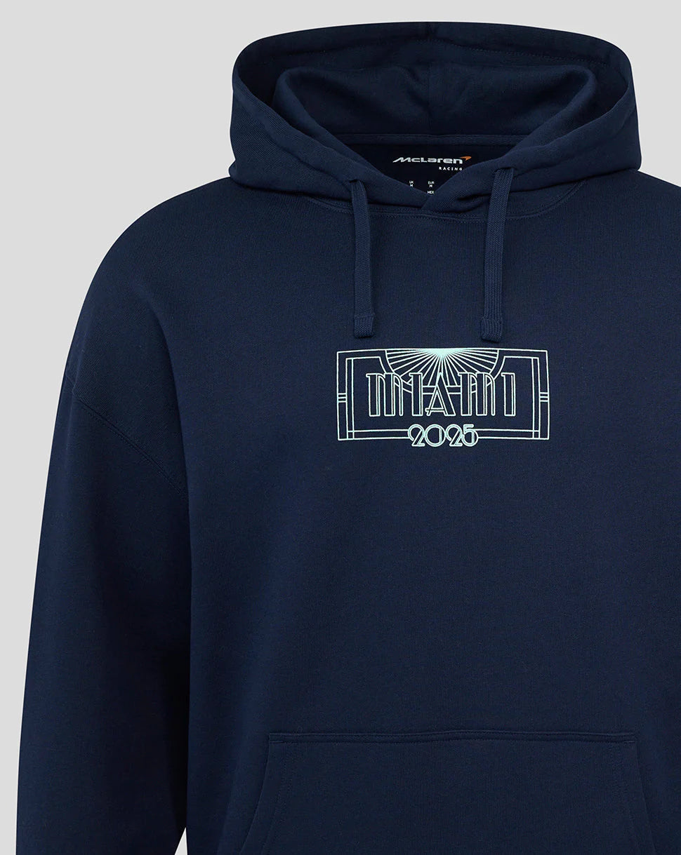 Mclaren Men's Special Edition Miami Race Oversized Hoodie Navy 2025-Fanwear