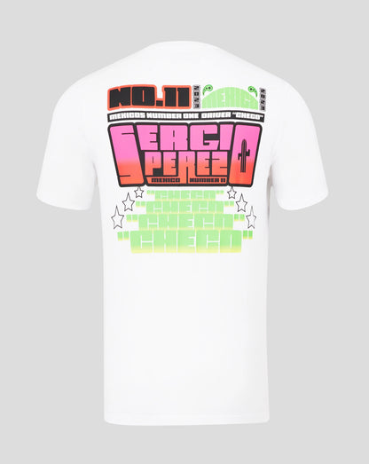 Red Bull Racing Sergio Perez T-Shirt Mexico White 2023 - Fanwear