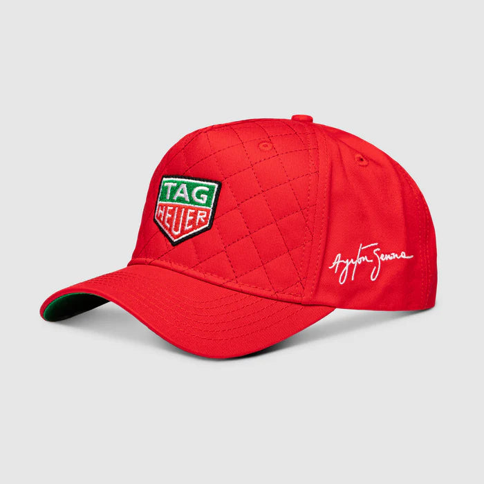 Ayrton Senna Tag Heuer Quilted Race Cap Red - Fanwear