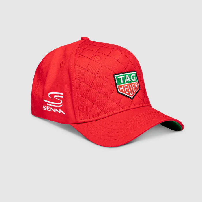 Ayrton Senna Tag Heuer Quilted Race Cap Red - Fanwear