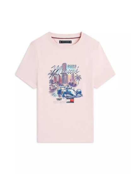 Cadillac F1 Team x Tommy Hilfiger Special Edition Miami Women's T-shirt Pink 2026 - Fanwear