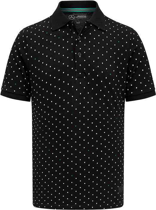 Mercedes-AMG Petronas Formula 1 Team Men's Polka Dot Polo Black 2023-Fanwear