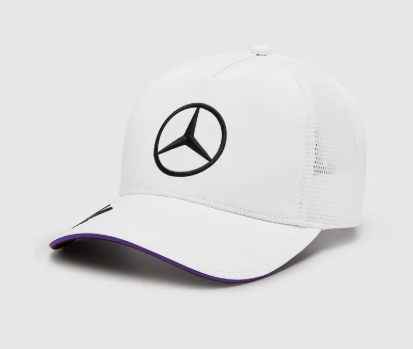 Mercedes-AMG Petronas Formula 1 Team Lewis Hamilton Trucker Cap White 2024 - Rp Teamwear