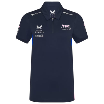 Alpine Women's Stretch Snap Polo Shirt Navy 2025-RP Teamwear